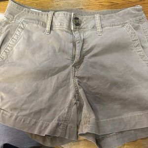 American Eagle Stretch Real Good Women's Short Shorts Size‎ 0 Khaki Moose